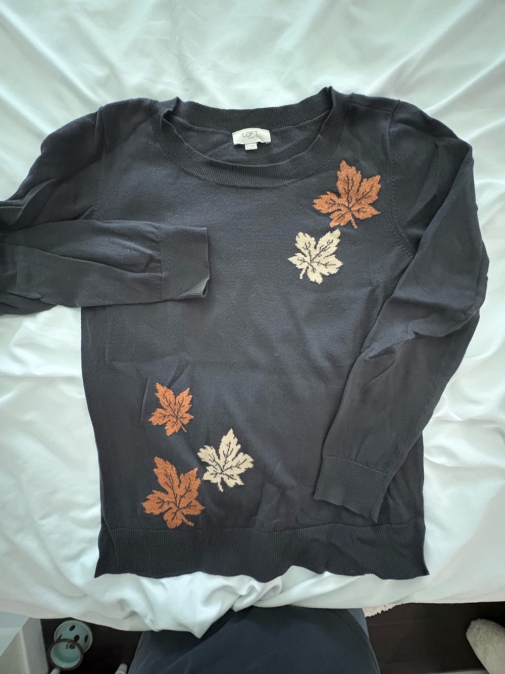 LOFT Black Crewneck Sweater